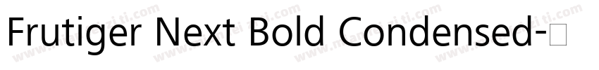 Frutiger Next Bold Condensed字体转换